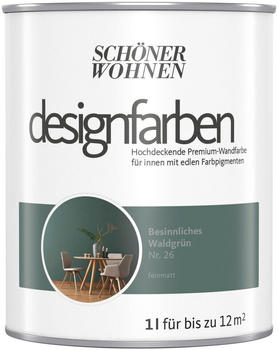 Schöner Wohnen Designfarbe Besinnliches Waldgrün feinmatt 1 l