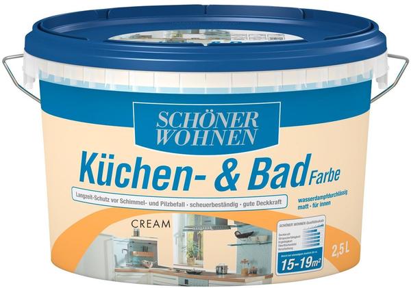 Schöner Wohnen Küchen- und Badfarbe 2,5 l Cream