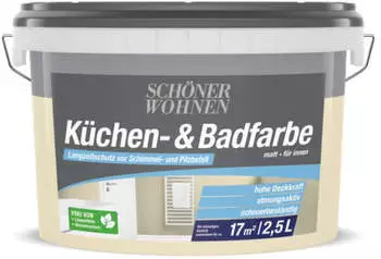 Schöner Wohnen Küchen- und Badfarbe 2,5 l Weiss