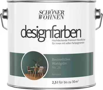 Schöner Wohnen Designfarbe Besinnliches Waldgrün feinmatt 2,5 l Schöner Wohnen Designfarbe Besinnliches Waldgrün feinmatt 2,5 l