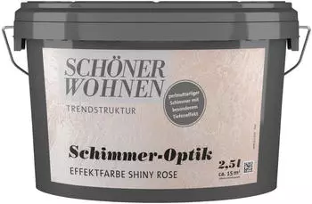Sch&ouml;ner Wohnen Trendstruktur Schimmer-Optik 2,5 l Shiny Rose