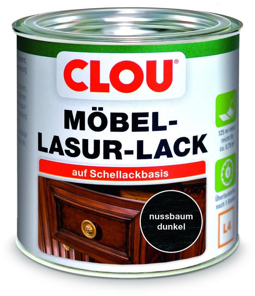 CLOU Möbel-Lasur-Lack L4 125 ml nußbaum dunkel