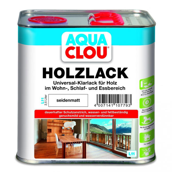 Clouth Lackfabrik AQUA CLOU Holzlack L11 2,5 l
