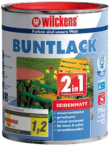 Wilckens Buntlack 2in1 seidenmatt hellelfenbein 375 ml