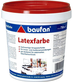 Baufan Latexfarbe weiß 750 ml