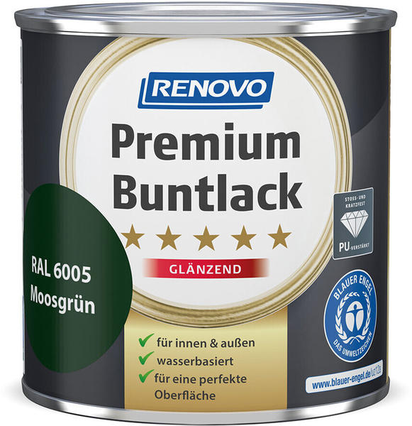 Renovo Premium Buntlack glänzend 375ml moosgrün RAL 6005