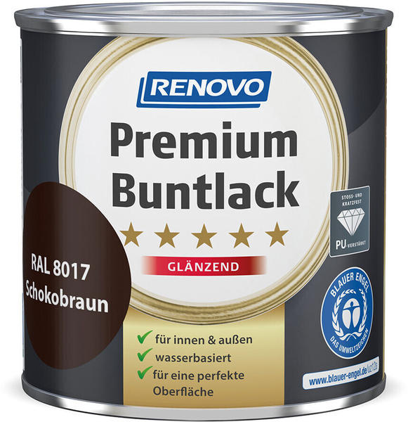 Renovo Premium Buntlack glänzend 375ml schokobraun RAL 8017