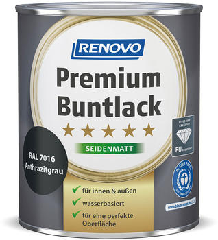 Renovo Premium Buntlack seidenmatt 750ml anthrazitgrau RAL 7016