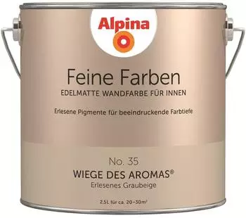 Alpina Farben Feine Farben edelmatte Wandfarbe f&uuml;r Innen No 35 Wiege des Aromas 2,5l