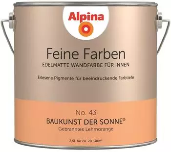 Alpina Farben Feine Farben edelmatte Wandfarbe f&uuml;r Innen No 43 Baukunst der Sonne 2,5l
