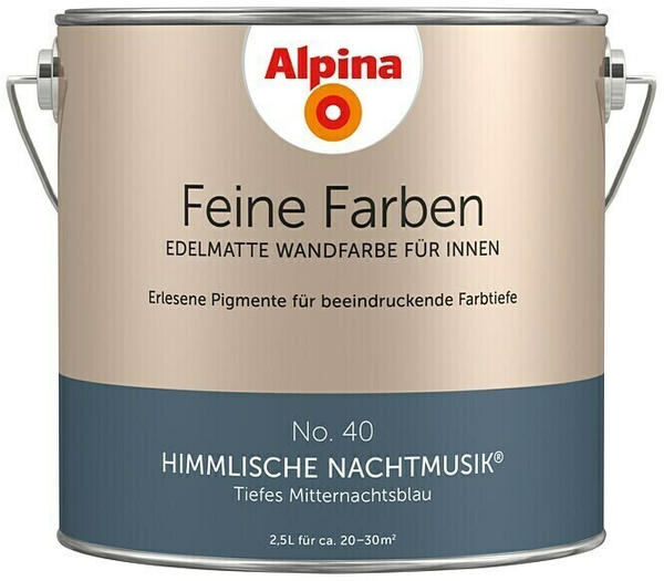 Alpina Farben Feine Farben edelmatte Wandfarbe für Innen No 40 Himmlische Nachtmusik 2,5l