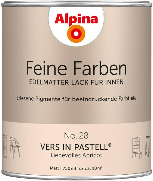 Alpina Farben Feine Farben edelmatter Lack für Innen No 28 Vers in Pastell 0,75l