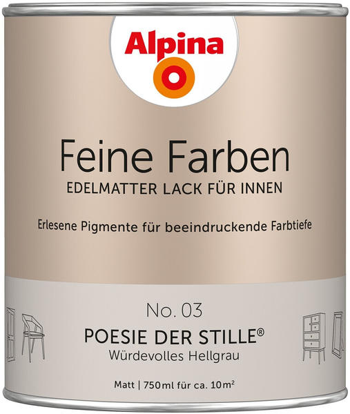 Alpina Farben Feine Farben edelmatter Lack für Innen No 03 Poesie der Stille 0,75l