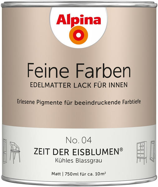 Alpina Farben Feine Farben edelmatter Lack für Innen No 04 Zeit der Eisblumen 0,75l