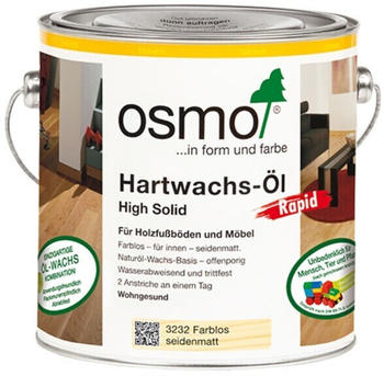 Osmo Hartwachs-Öl rapid Weiß Transparent 5l