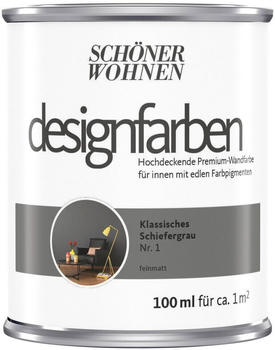 Schöner Wohnen Designfarben Klassisches Schiefergrau feinmatt 0,1 l