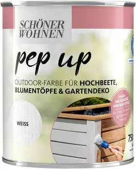 Schöner Wohnen Pep up Outdoor Blumentöpfe & Gartendeko 750 ml Weiß