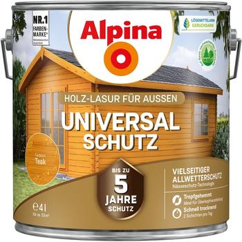 Alpina Farben Universalschutz Holzlasur 4 l teak