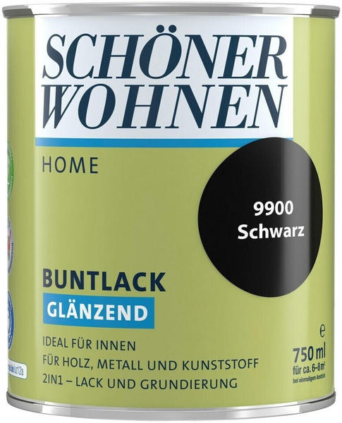Schöner Wohnen DurAcryl Buntlack glänzend 750 ml Schwarz