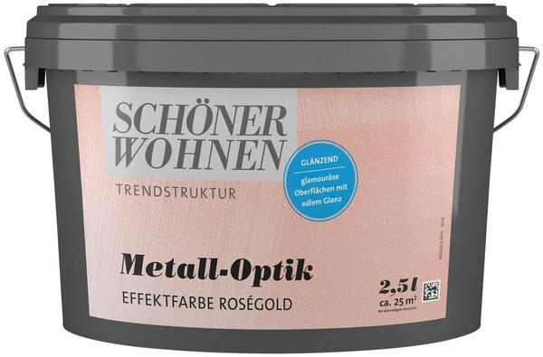 Schöner Wohnen Trendstruktur Metall-Optik 2,5 l roségold