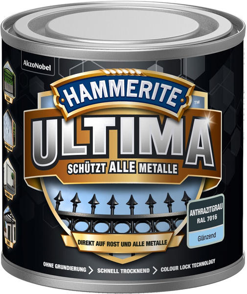 Hammerite Ultima 250 ml anthrazitgrau glänzend