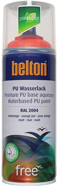 belton free PU Wasserlack 400 ml Reinorange matt