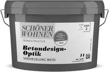 Schöner Wohnen Betondesign-Optik Versiegelung Weiß 1 l