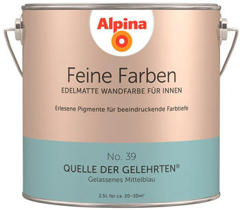 Alpina Farben Feine Farben edelmatte Wandfarbe für Innen No 39 Quelle der Gelehrten 2,5l