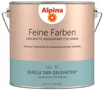 Alpina Farben Feine Farben edelmatte Wandfarbe f&uuml;r Innen No 39 Quelle der Gelehrten 2,5l