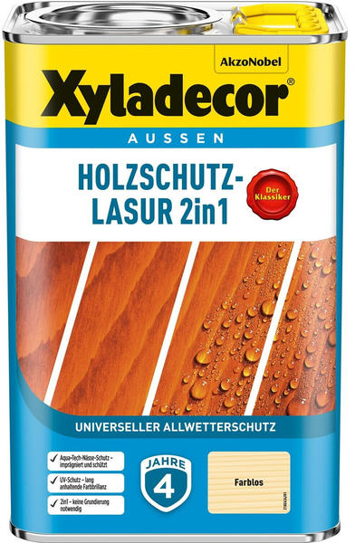 Xyladecor Holzschutz-Lasur 2in1 Transparent 4l
