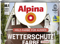 Wetterschutzfarbe Deckend 0,75 L Nussbraun Holzschutzfarbe - Alpina