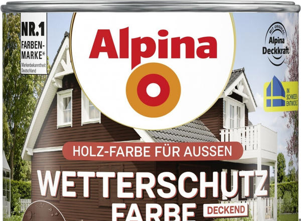 Alpina Farben Wetterschutz-Farbe deckend 0,75 l Nussbraun