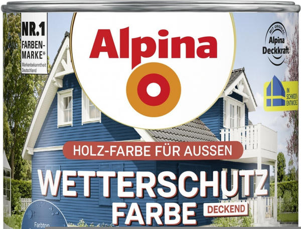 Alpina Farben Wetterschutz-Farbe deckend 0,75 l Azurblau