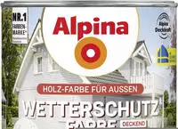 Wetterschutzfarbe Deckend 0,75 L Wei&szlig; Holzschutzfarbe - Alpina