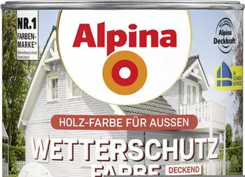 Alpina Farben Wetterschutz-Farbe deckend 0,75 l wei&szlig;