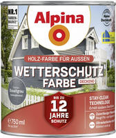 Wetterschutzfarbe Deckend 0,75 L Basaltgrau Holzschutzfarbe - Alpina
