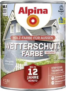 Alpina Farben Wetterschutzfarbe 2,5 l silbergrau