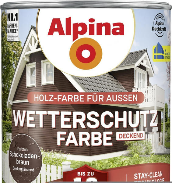 Alpina Farben Wetterschutzfarbe 2,5 l schokobraun