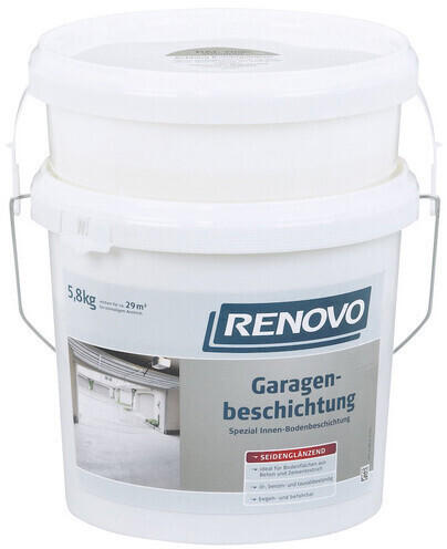 Renovo Garagen-Boden-Beschichtung 2-K seidenglänzend silbergrau 5,8Kg