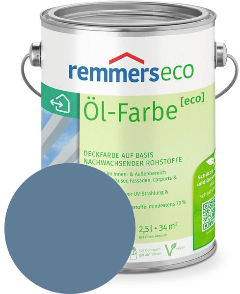 Remmers Eco Öl-Farbe taubenblau 2,5l