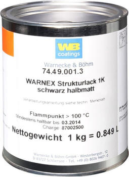 Warnex Strukturlack schwarz 1kg