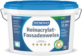 Renovo Reinacrylat Fassadenweiss matt 2,5l