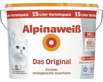 Alpina Farben Alpina Alpinaweiß Das Original mit Spritz-Schutz-Formel 15l