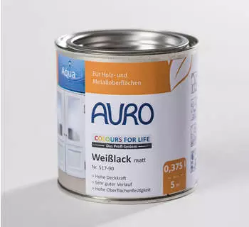 Auro COLOURS FOR LIFE Wei&szlig;lack matt 517-90 wei&szlig; 0,75 l