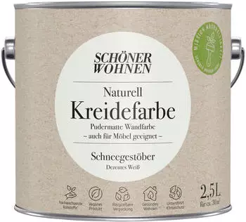 Sch&ouml;ner Wohnen Naturell Kreidefarbe Schneegest&ouml;ber Dezentes Wei&szlig; 2,5l