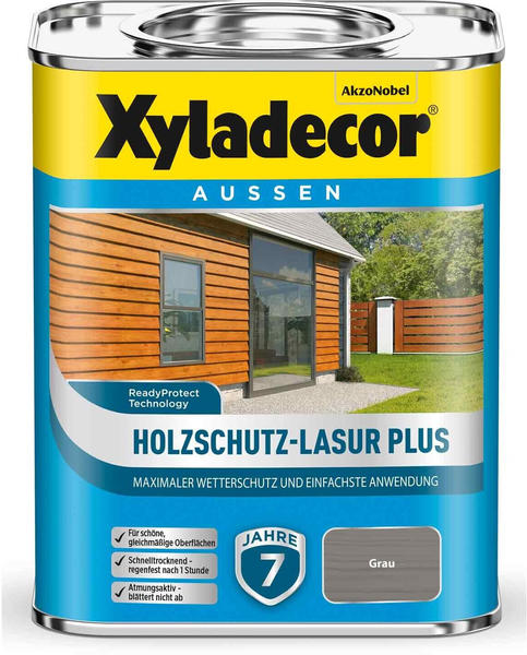 Xyladecor Holzschutz-Lasur Plus grau 0,75l