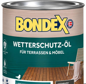 Bondex Wetterschutz-Öl für Terrassen und Möbel anthrazit 0,75l