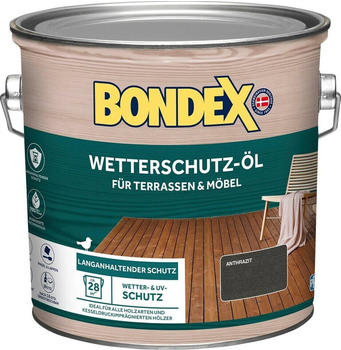 Bondex Wetterschutz-Öl für Terrassen und Möbel anthrazit 2,5l