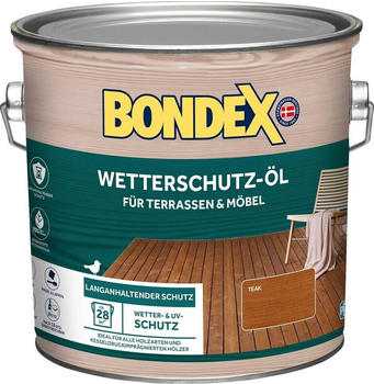 Bondex Wetterschutz-Öl für Terrassen und Möbel Teak 2,5l
