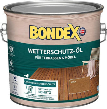 Bondex Wetterschutz-Öl für Terrassen und Möbel braun 2,5l